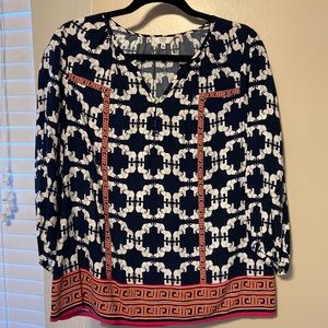Fun Crown & Ivy elephant pattern top.  Size Medium